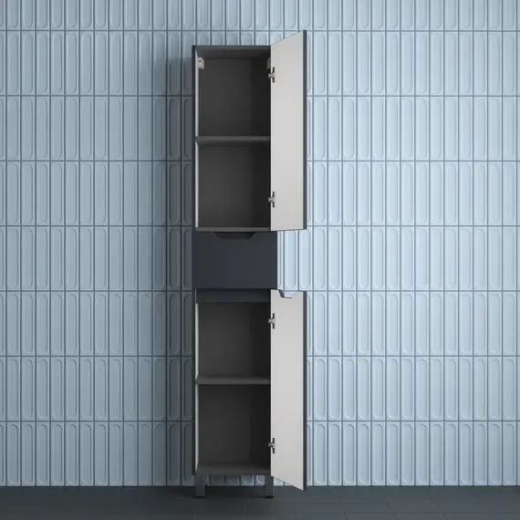 Пенал Style line "Остин" 36 см напольный 1 ящик графит эмаль PLUS