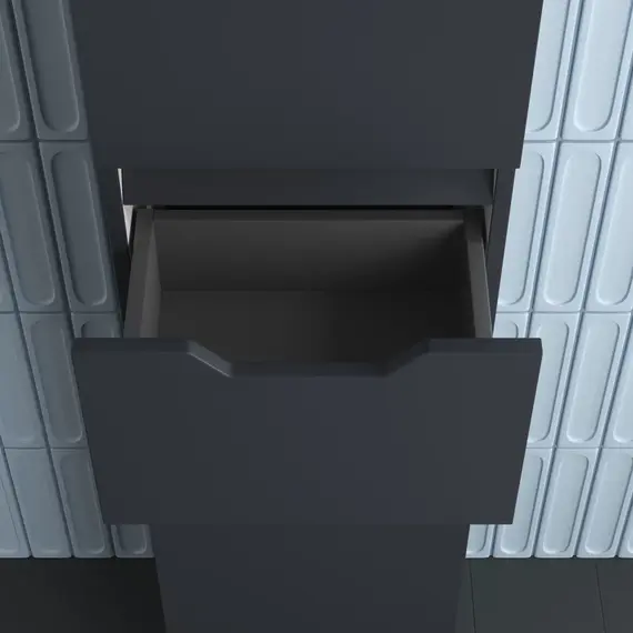 Пенал Style line "Остин" 36 см напольный 1 ящик графит эмаль PLUS