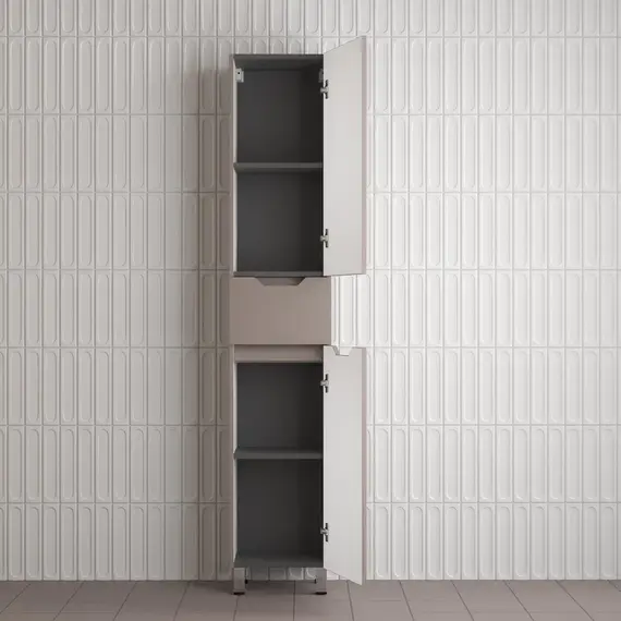 Пенал Style line "Остин" 36 см напольный 1 ящик тауп темный эмаль PLUS