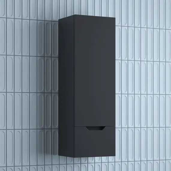 Пенал Style line "Остин" 36 см подвесной 1 ящик графит эмаль PLUS