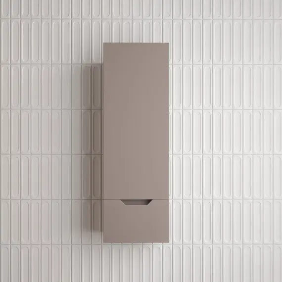 Пенал Style line "Остин" 36 см подвесной 1 ящик тауп темный эмаль PLUS