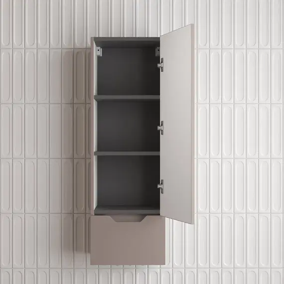 Пенал Style line "Остин" 36 см подвесной 1 ящик тауп темный эмаль PLUS