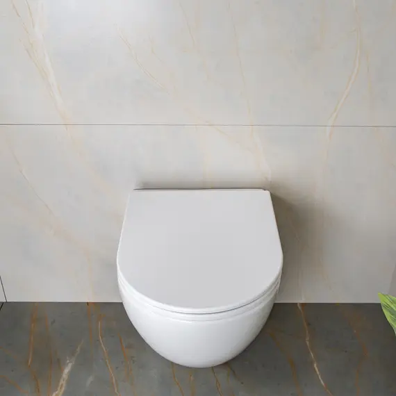 Унитаз подвесной AVS Атлант безободковый, белый