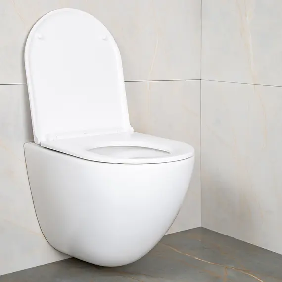 Унитаз подвесной AVS Атлант безободковый, белый