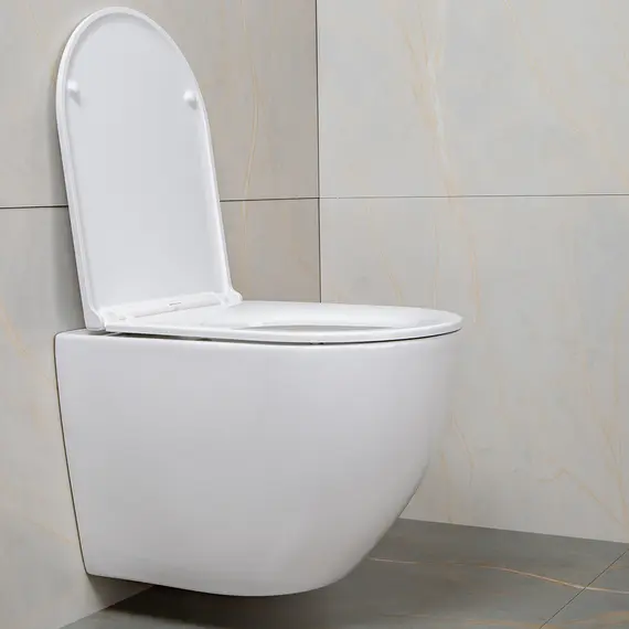 Унитаз подвесной AVS Метрополь безободковый, белый