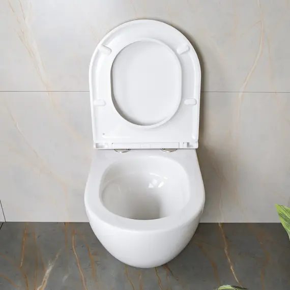 Унитаз подвесной AVS Атлант безободковый, белый