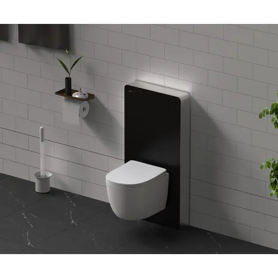 Инсталляционный модуль внешнего монтажа ABBER AC0107MB для подвесного унитаза, черный