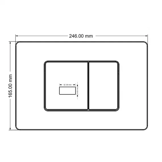 Кнопка смыва сенсорная ABBER AC0122SMW белая матовая