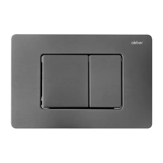 Комплект подвесной унитаз ABBER Rechteck AC1201MB черный матовый с инсталляцией AC0105 и кнопкой никель