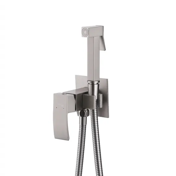 Смеситель ABBER Wasserfall AF8625SP с гигиеническим душем, сатин
