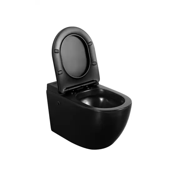 Унитаз ABBER Bequem AC1108PMB подвесной черный матовый с импульсным смывом