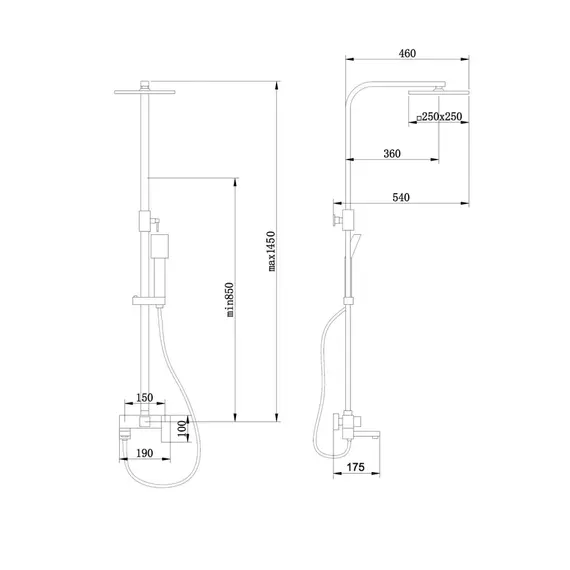 Душевая стойка ABBER Daheim AF8216