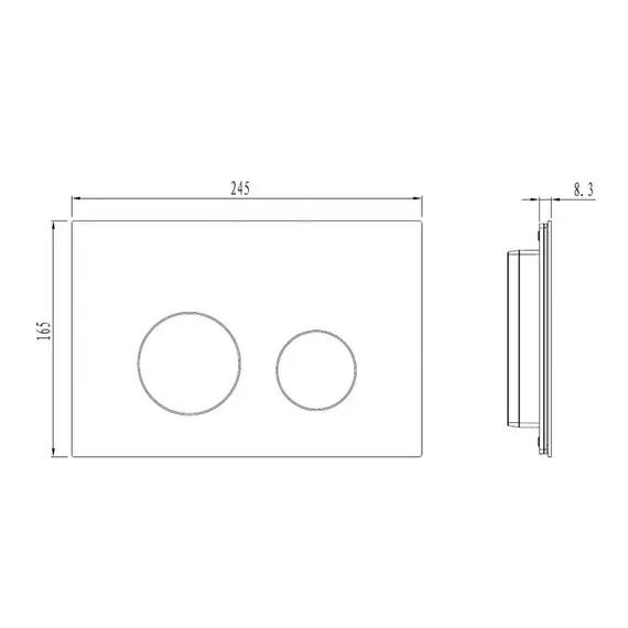 Клавиша слива ESBANO MTP-21ST Satin metal  Покрытие ПРОТИВ отпечатков пальцев!