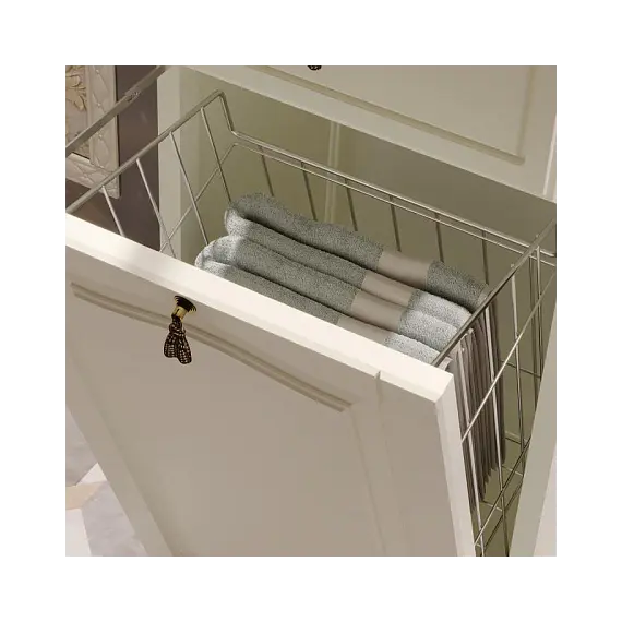 Пенал OPADIRIS Тибет 40 левый С БЕЛЬЕВОЙ КОРЗИНОЙ, слоновая кость