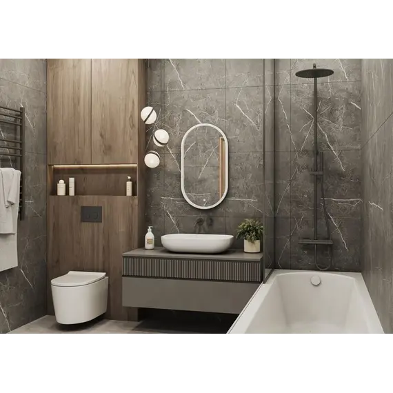 Зеркало ACWEN "Prime White " 45х80 в МДФ раме без подсветки