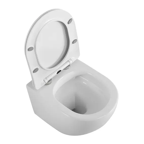 Унитаз подвесной безободковый с сиденьем BelBagno UNO 2.0 BB7306CHR/SC