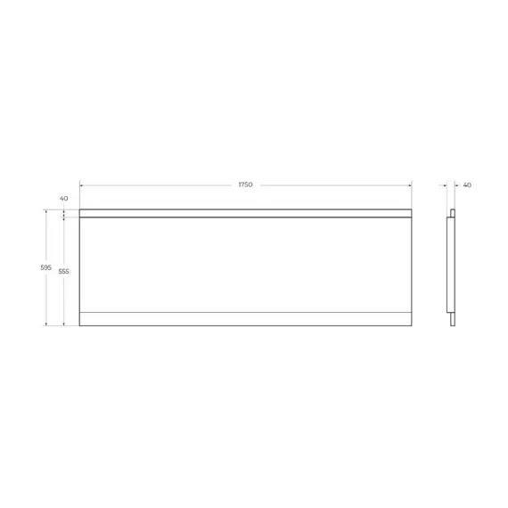 Передняя панель для акриловой ванны с комплектом крепежа для установки на каркасе CEZARES ECO-175-F-SCR-W37