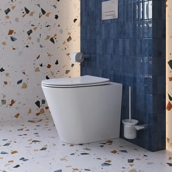 Унитаз приставной безободковый с сиденьем и смывом TORNADO BelBagno FLAY-TOR BB1003CB-TOR/SC