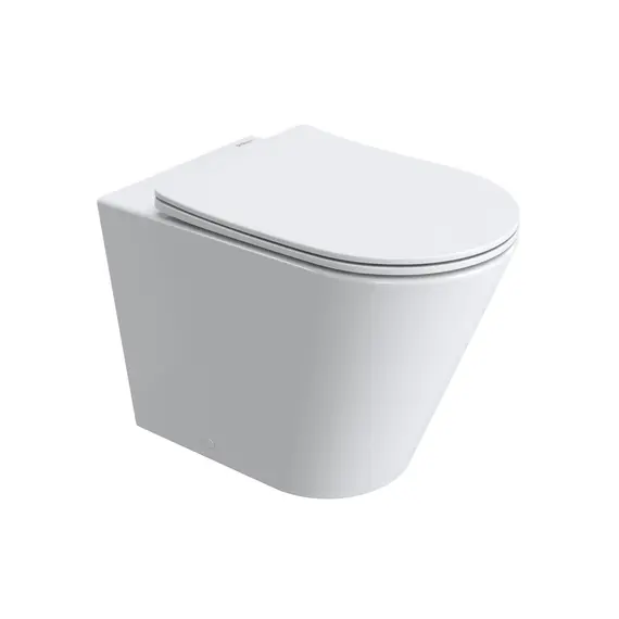 Унитаз приставной безободковый с сиденьем и смывом TORNADO BelBagno FLAY-TOR BB1003CB-TOR/SC