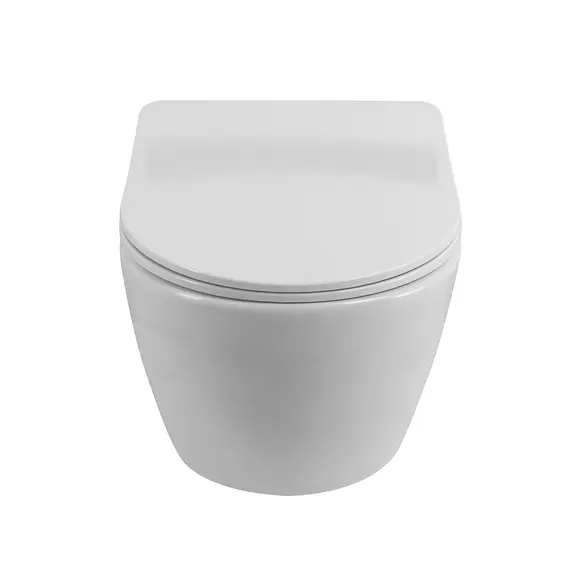 Унитаз подвесной безободковый с сиденьем BelBagno UNO 2.1 BB7006CHR/SC