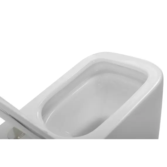 Унитаз подвесной безободковый с сиденьем BelBagno DUE 2.0 BB7107CHR/SC