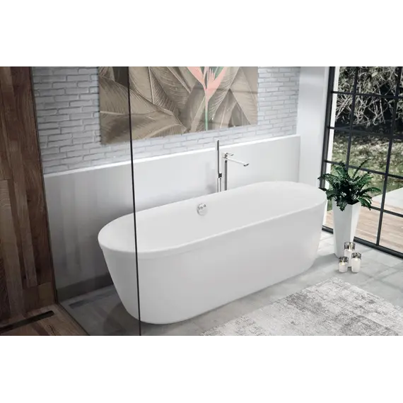 Акриловая ванна CEZARES METAURO-Central-180-80-40-W-MATT