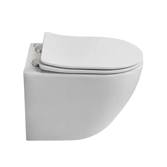 Унитаз подвесной безободковый с сиденьем BelBagno UNO 2.1 BB7006CHR/SC