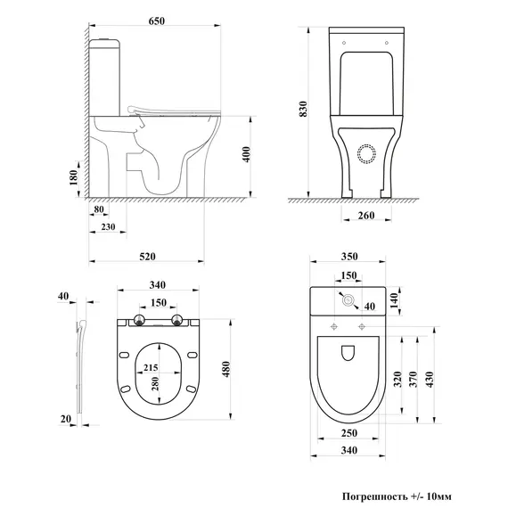 Унитаз Ceruttispa BERNINA CT10815 Tornado напольный безободковый