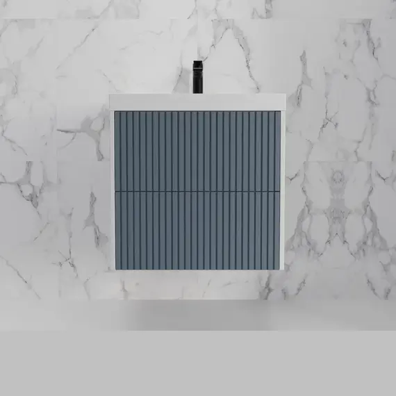 Тумба подвесная "Стокгольм "с раковиной Classic , (2 ящ.) графит софт, PUSH