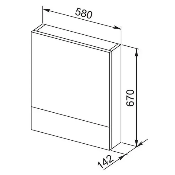 Зеркало-шкаф Aquanet Нота 58 венге