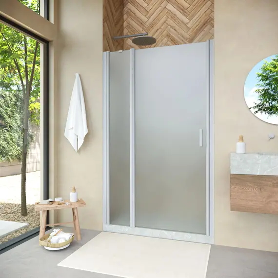 Душевая дверь в нишу Vegas Glass EP-F-1 Novo EP-F-1 NOVO 100 07 10 L профиль матовый хром, стекло сатин