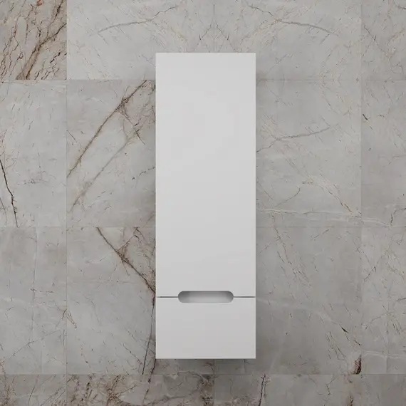 Колонна подвесная "Матис" 36 см, 1 ящик, Белый матовый, PLUS, ЭМАЛЬ