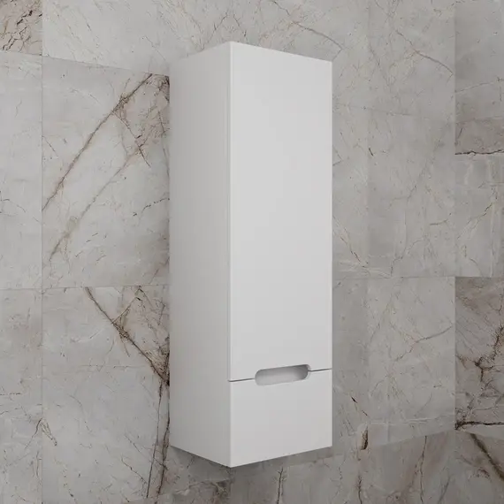 Колонна подвесная "Матис" 36 см, 1 ящик, Белый матовый, PLUS, ЭМАЛЬ