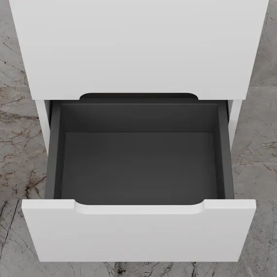 Колонна подвесная "Матис" 36 см, 1 ящик, Белый матовый, PLUS, ЭМАЛЬ