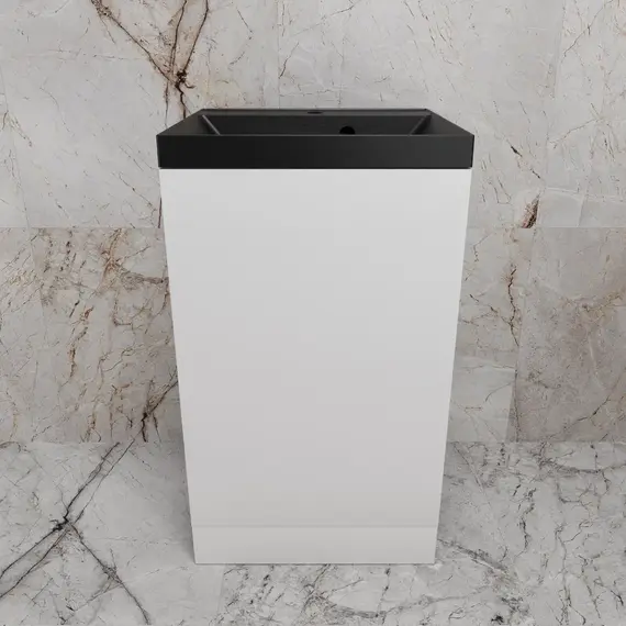 Тумба напольная "МОНО 50" с раковиной ASTI 50, белый софт