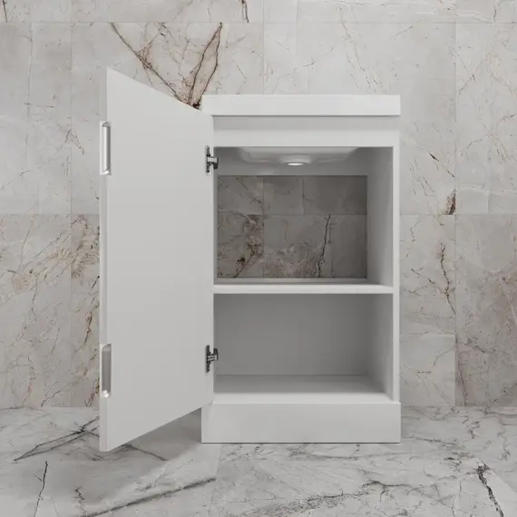 Тумба напольная "МОНО 50" с раковиной ASTI 50, белый софт