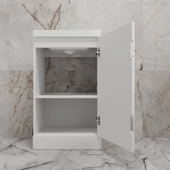 Тумба напольная "МОНО 50" с раковиной ASTI 50, белый софт