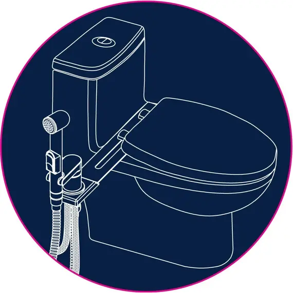 Смеситель с гигиеническим душем X25-56 ROSSINKA  с установкой на унитаз