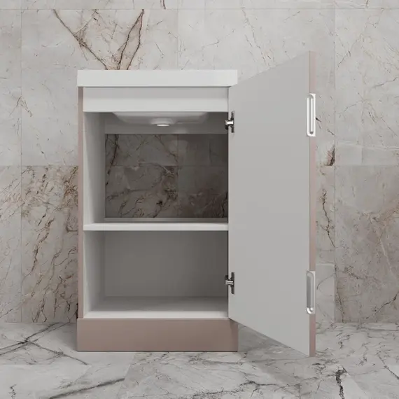 Тумба напольная "МОНО 50" с раковиной ASTI 50, санд пудровый