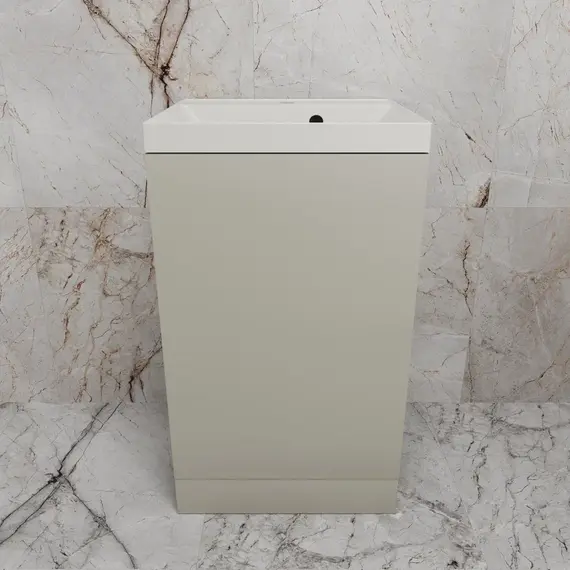 Тумба напольная "МОНО 50" с раковиной ASTI 50, санд серая галька