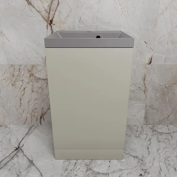 Тумба напольная "МОНО 50" с раковиной ASTI 50, санд серая галька