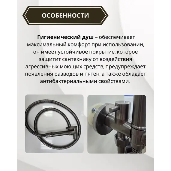 Душ гигиенический ACWEN 82217GG  графит