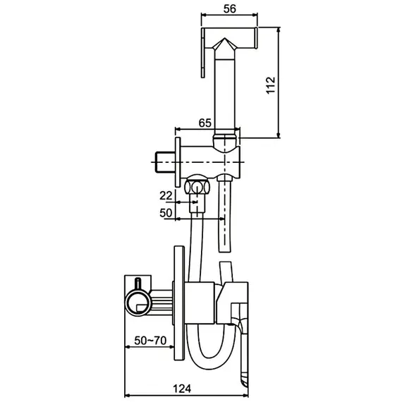 Смеситель с гигиеническим душем Gappo G7248