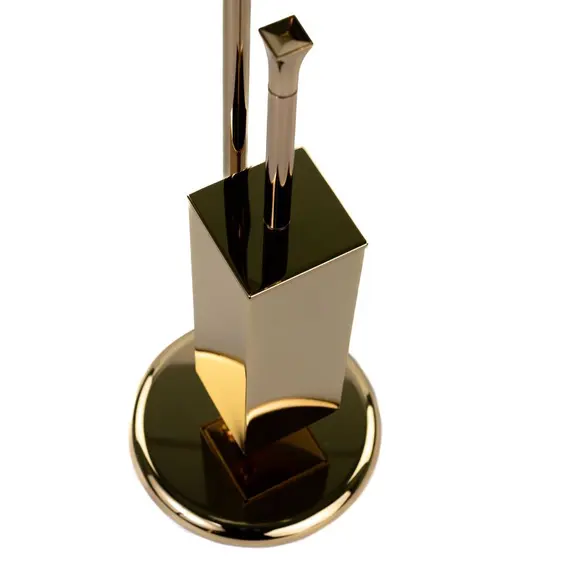 Stil Haus Prisma  cтойка: мыльн. + полотенцедер.+ бумагодер. + ёрш метал.   золото - белая керам