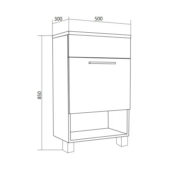 Тумба напольная с раковиной 1Marka July