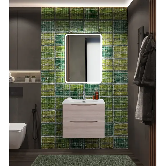 Тумба с раковиной подвесная BelBagno MARINO-CER-N Rovere Grigio