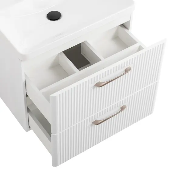 Тумба с раковиной подвесная BelBagno DUE Bianco Lucido