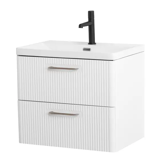 Тумба с раковиной подвесная BelBagno DUE Bianco Lucido