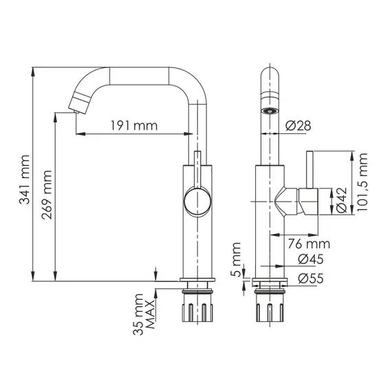 WasserKRAFT A8597 Смеситель для кухни с подключением к фильтру