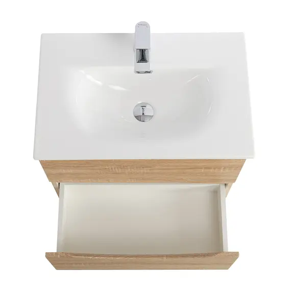 Тумба с раковиной подвесная BelBagno MARINO-CER-N  Rovere Bianco